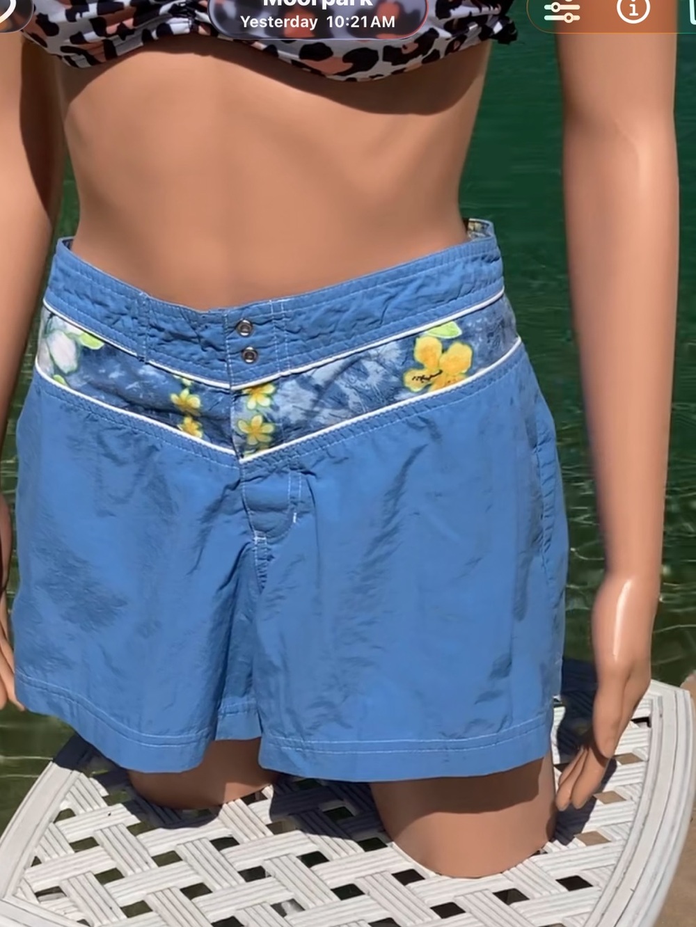 Juncture Board Shorts Blue Floral Waistband